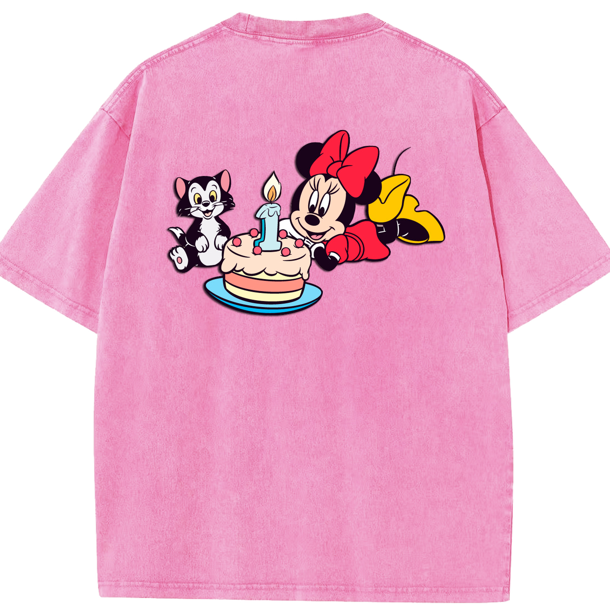 （画像用） ミッキーマウス Mickey Mouse 綿100% ヴィンテージ風 半袖Tシャツ（背面プリント）